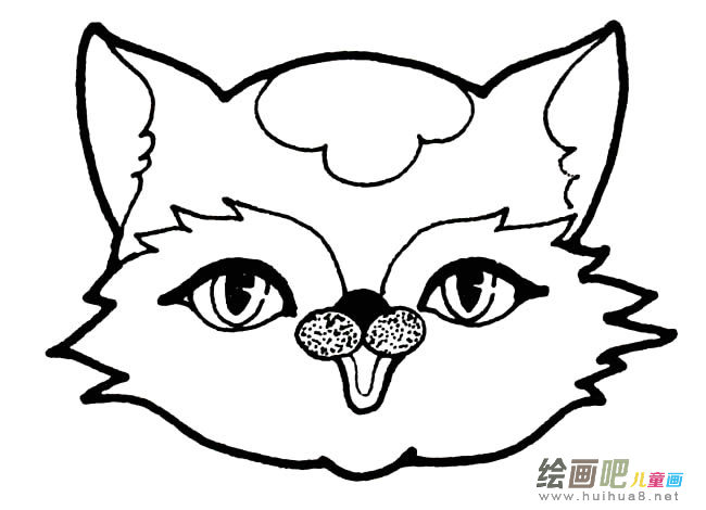 狐狸头像动物简笔画步骤图片大全