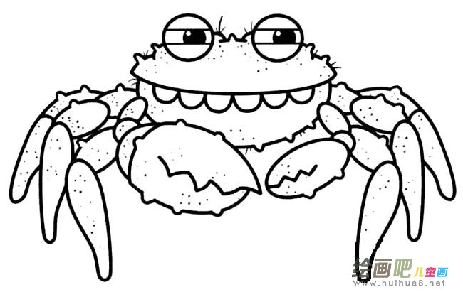螃蟹动物简笔画步骤图片大全