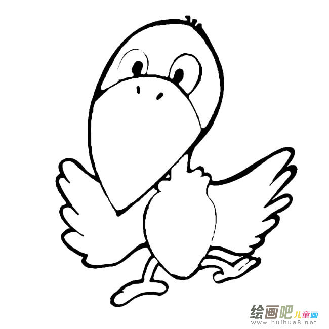 大嘴乌鸦简笔画图片