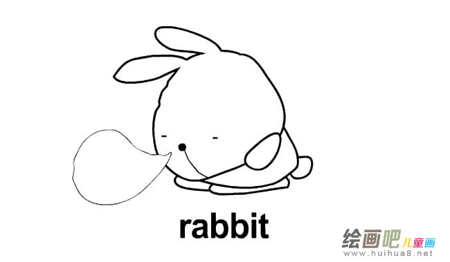 呆萌兔子简笔画图片大全