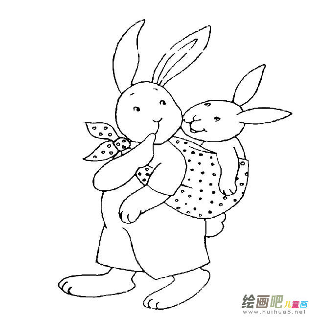 兔妈妈动物简笔画步骤图片大全