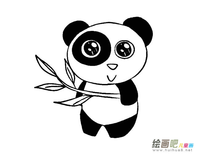 可爱大熊猫动物简笔画步骤图片大全