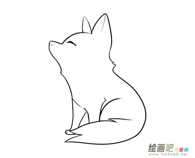 可爱狐狸动物简笔画步骤图片大全