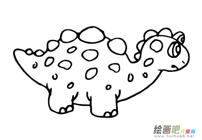 卡通恐龙动物简笔画步骤图片大全