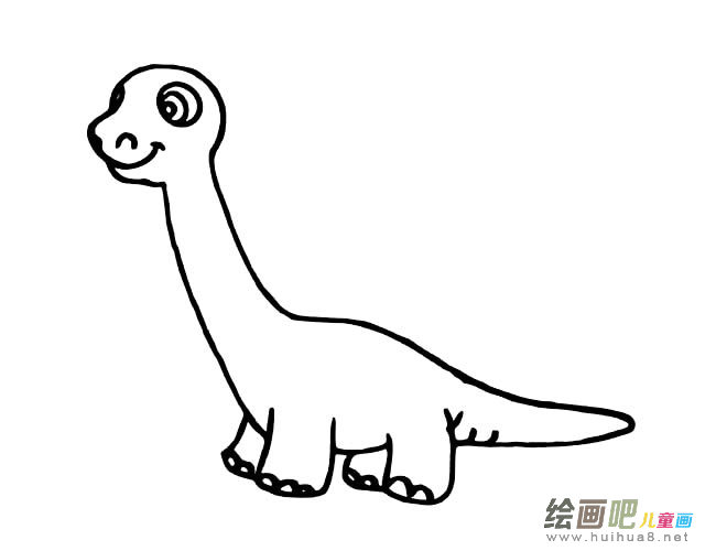 雷龙动物简笔画步骤图片大全