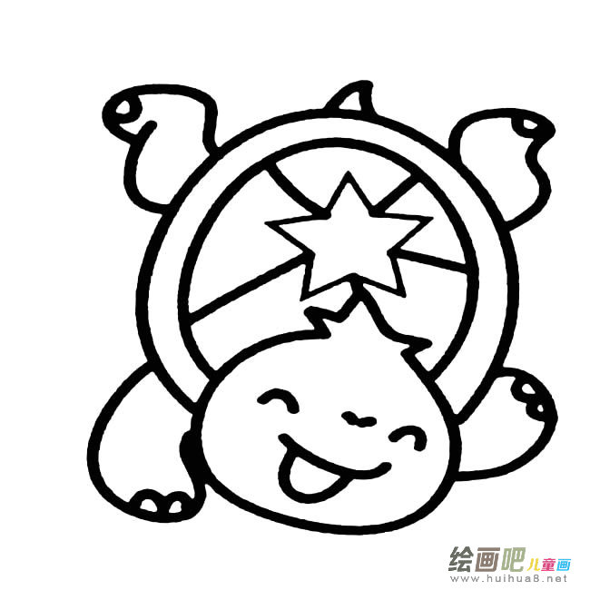 可爱小乌龟动物简笔画步骤图片大全