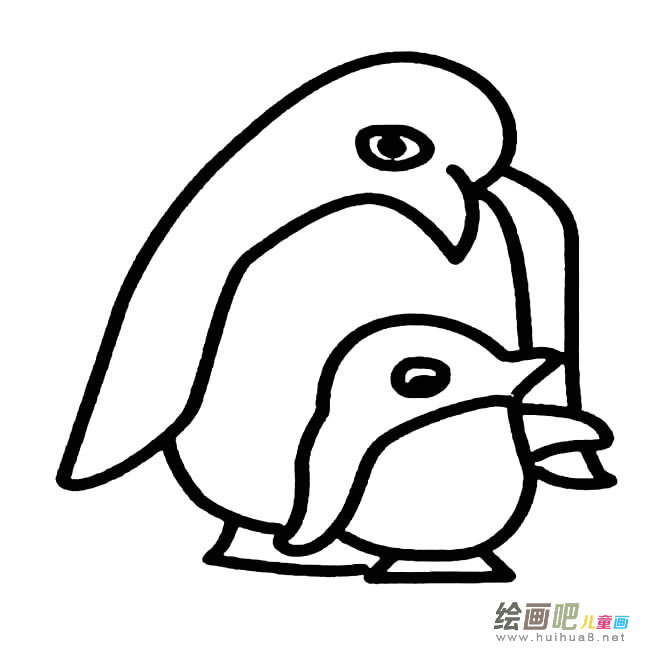 企鹅动物简笔画步骤图片大全