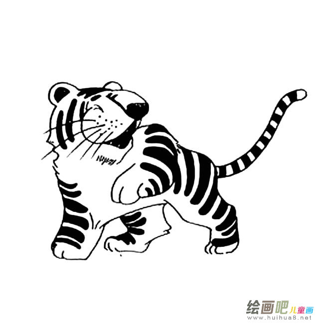 卡通老虎图片动物简笔画步骤图片大全