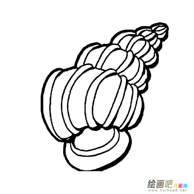 田螺简笔画图片