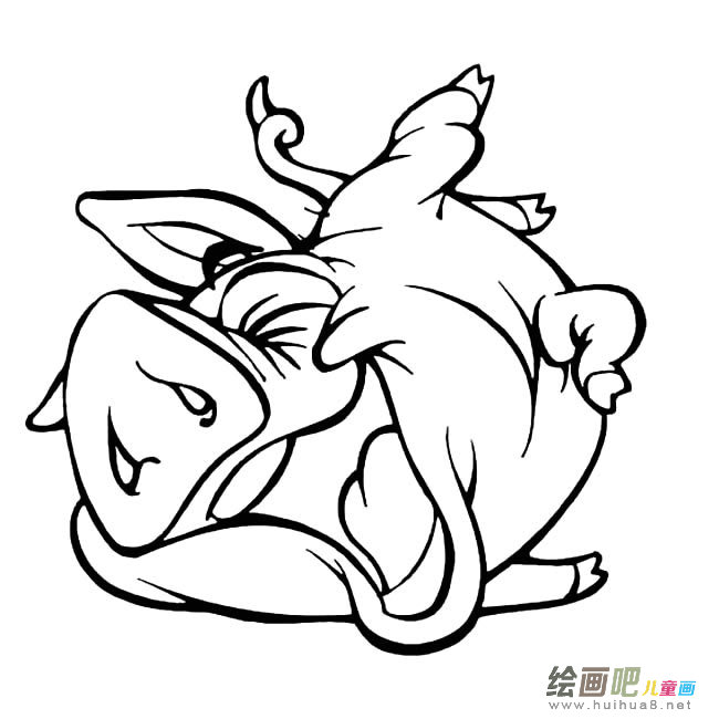 搞笑卡通猪简笔画图片