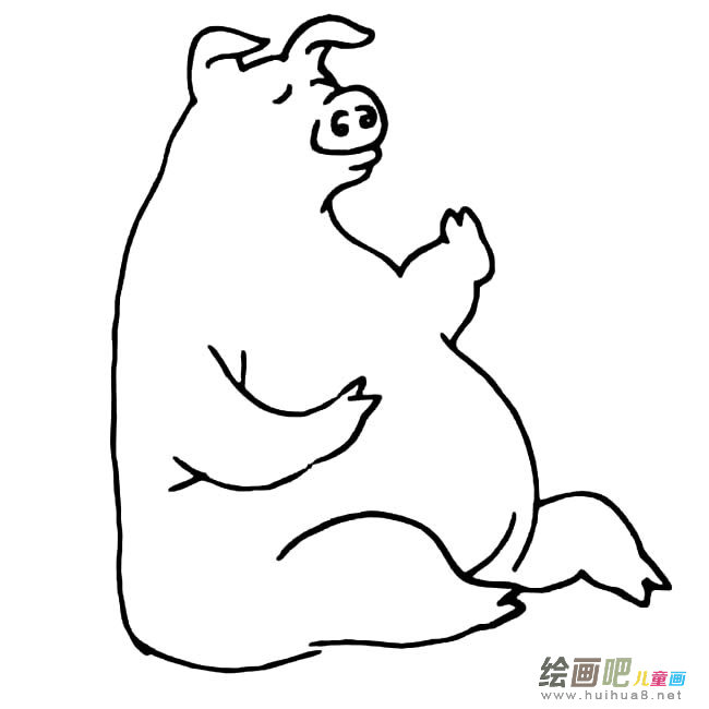 大肥猪简笔画图片