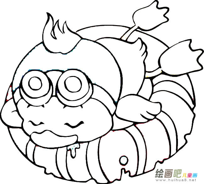 卡通小鸭子在睡觉简笔画图片