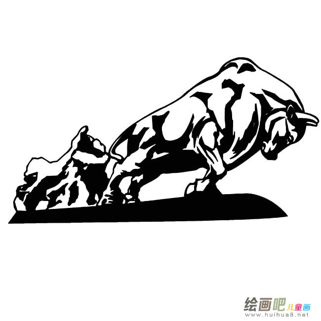 拓荒牛简笔画图片