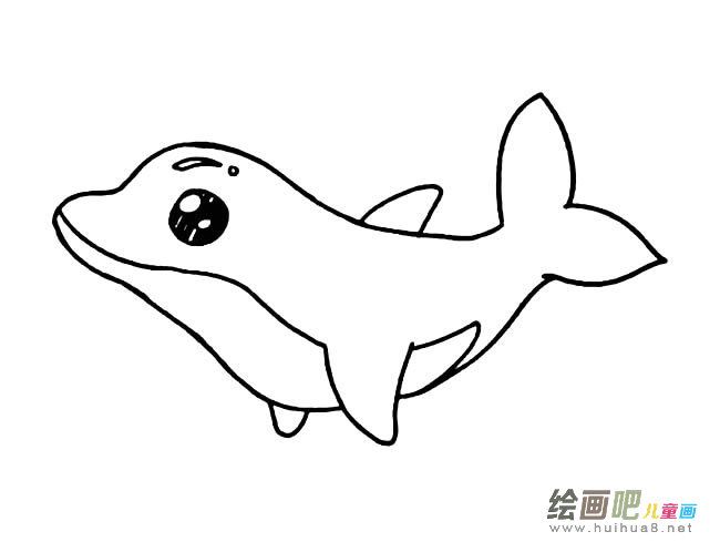 可爱鲸鱼简笔画图片