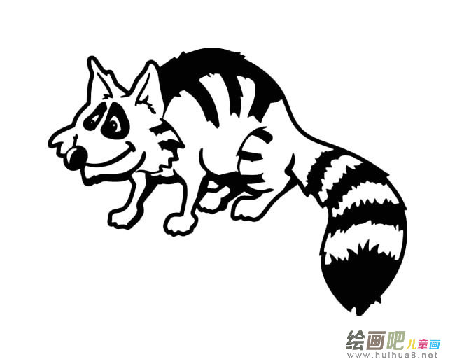 小浣熊简笔画图片