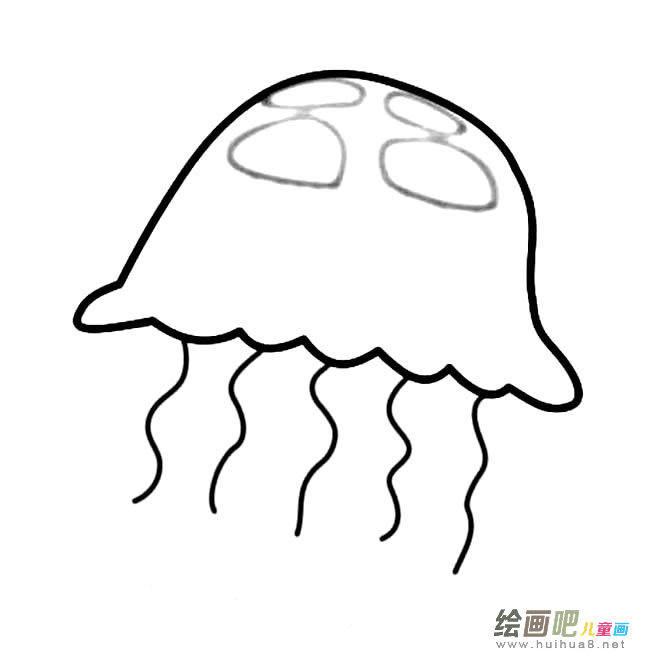 水母简笔画图片