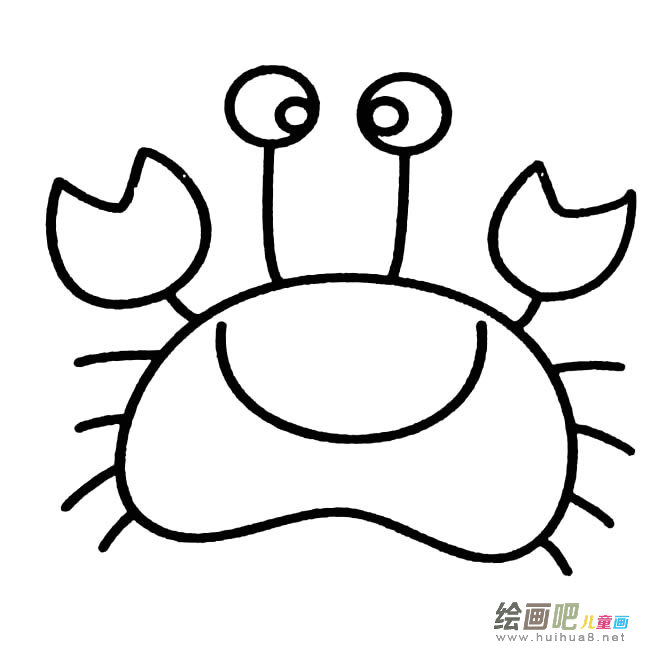 螃蟹简笔画图片
