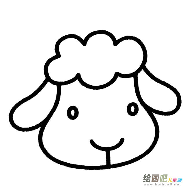 绵羊头像简笔画图片