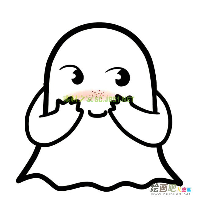 万圣节幽灵简笔画图片