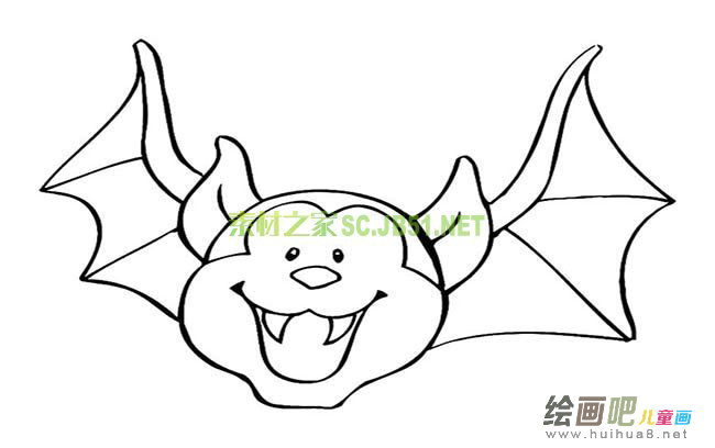 万圣节蝙蝠简笔画图片