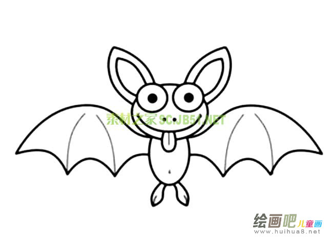 万圣节蝙蝠简笔画图片