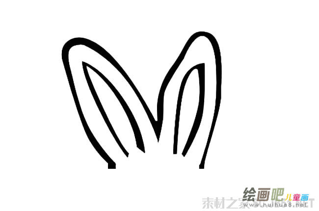 兔子耳朵简笔画图片