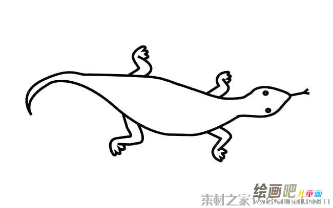 壁虎简笔画图片