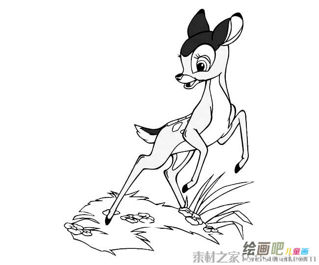 小梅花鹿简笔画图片