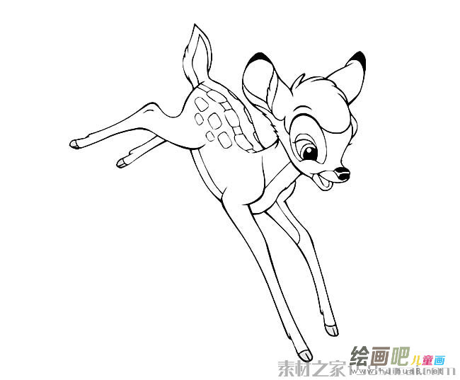 小梅花鹿简笔画图片