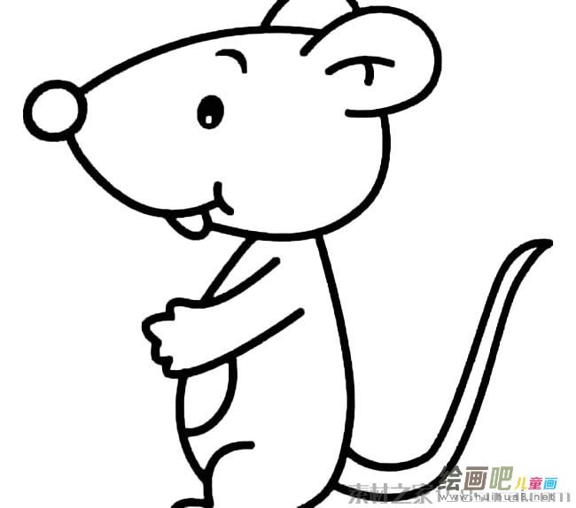 卡通老鼠简笔画图片
