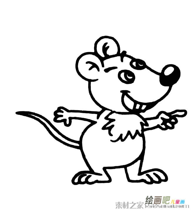 可爱小老鼠简笔画图片