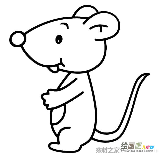 可爱小老鼠简笔画图片