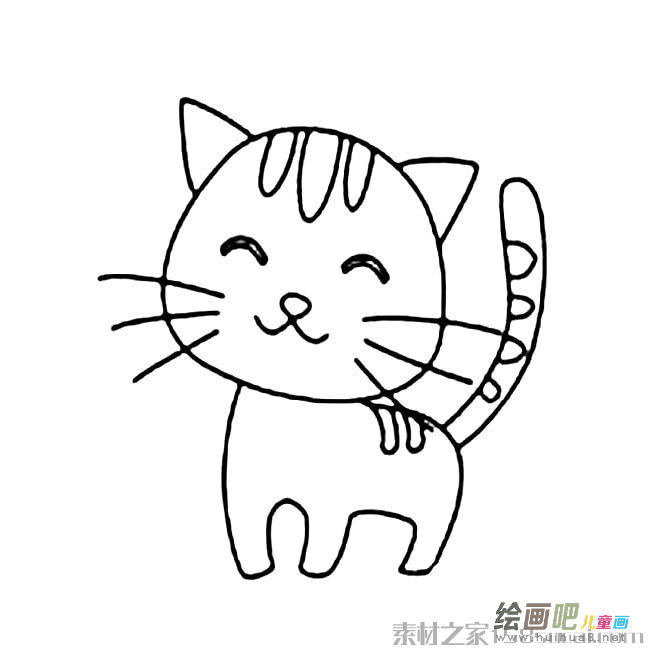可爱小猫咪简笔画图片