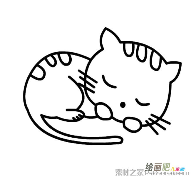 可爱小猫咪简笔画图片