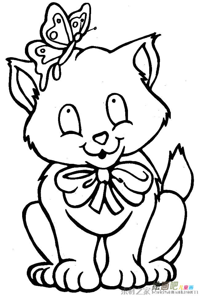 卡通小猫简笔画图片