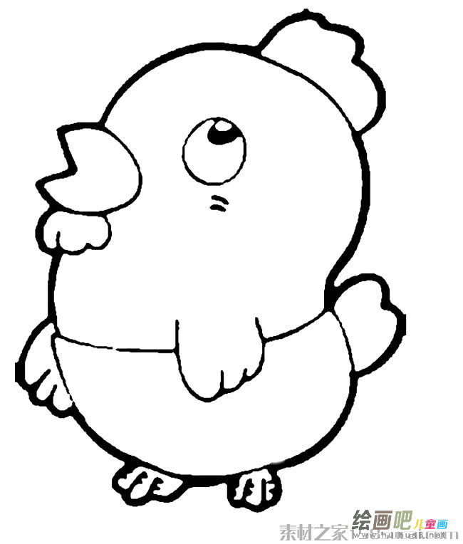 超萌可爱小鸡简笔画图片