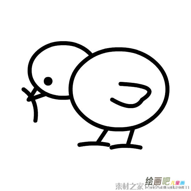 可爱卡通小鸡简笔画图片
