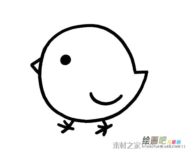 可爱小鸡简笔画图片