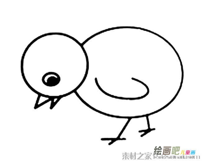 可爱小鸡简笔画图片