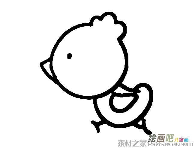 可爱卡通小鸡简笔画图片