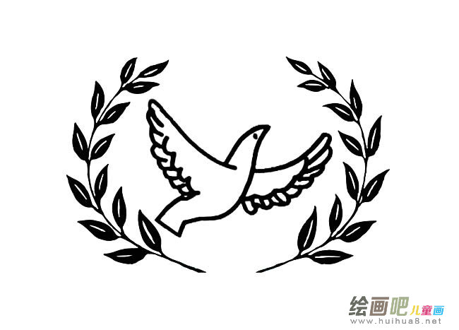 和平鸽简笔画图片
