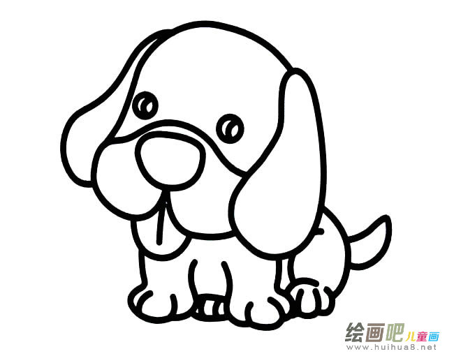 可爱小狗简笔画图片