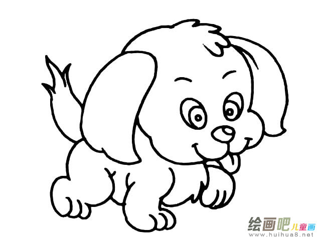 可爱小狗简笔画图片