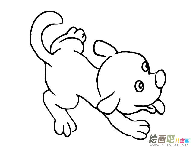 可爱小狗简笔画图片