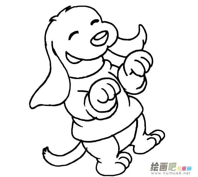 卡通狗简笔画图片