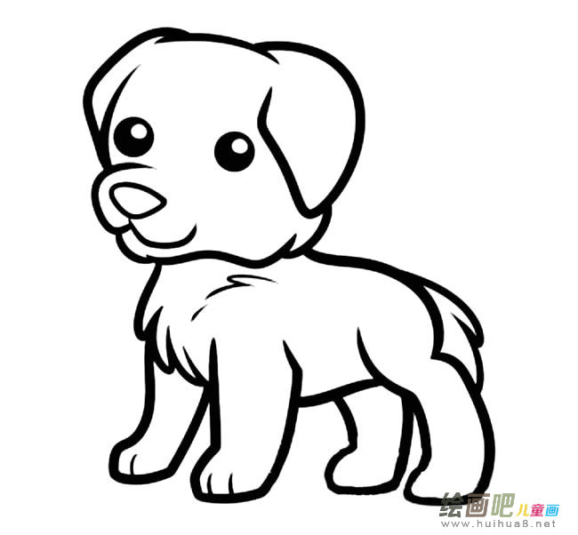 可爱小狗简笔画图片