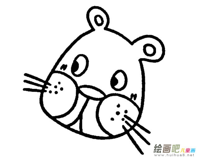 狮子头部简笔画图片