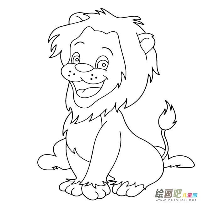 可爱小狮子简笔画图片