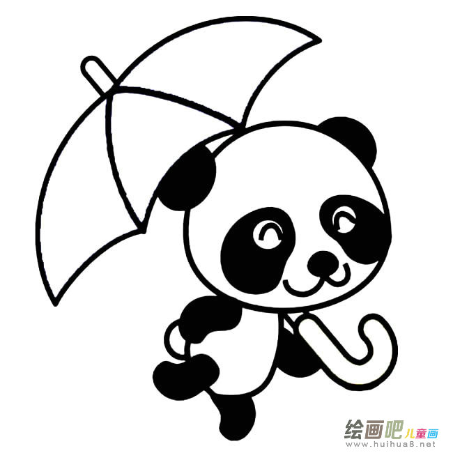 卡通大熊猫简笔画图片