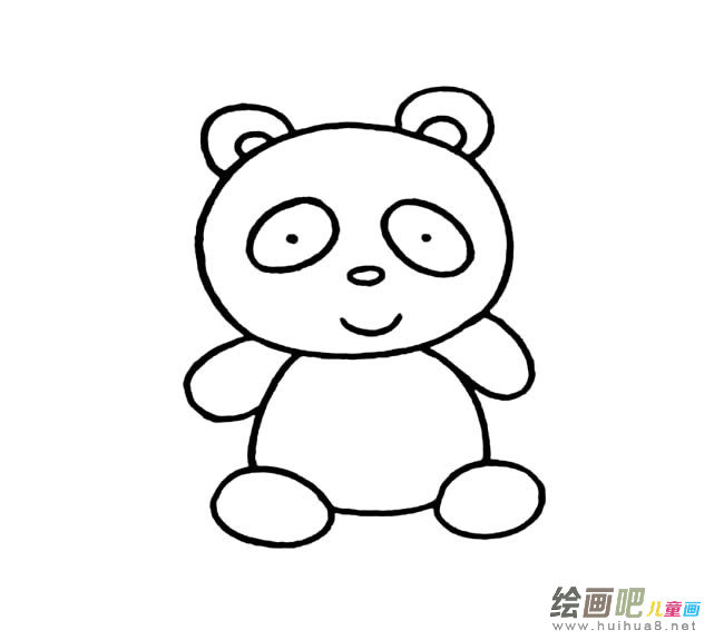 可爱大熊猫简笔画图片